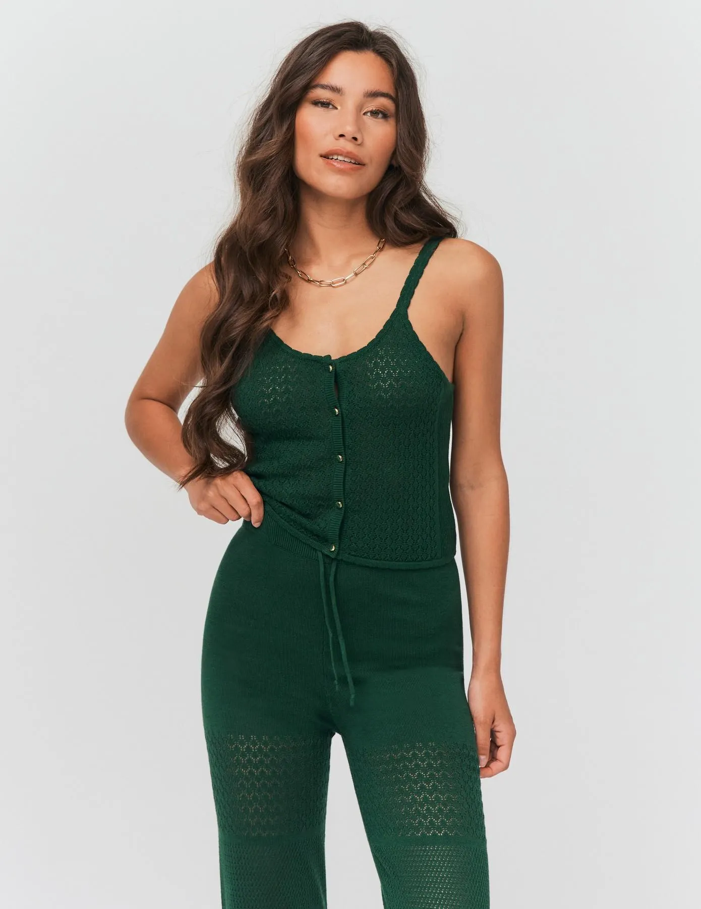 Débardeur crochet - Vert