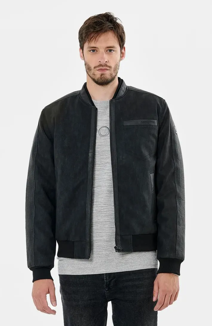 Blouson noir homme