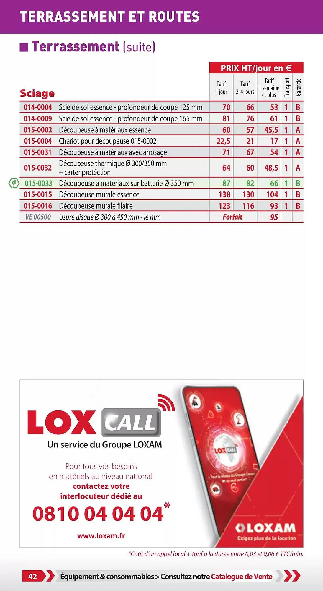 Catalogue Loxam du 3 janvier au 31 décembre 2025 - Catalogue page 44