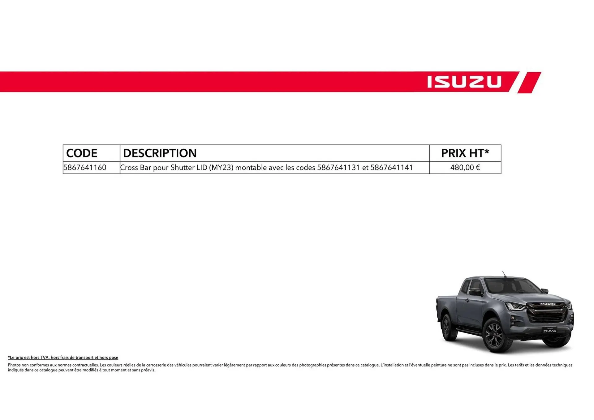 Catalogue Isuzu du 15 octobre au 15 octobre 2025 - Catalogue page 6