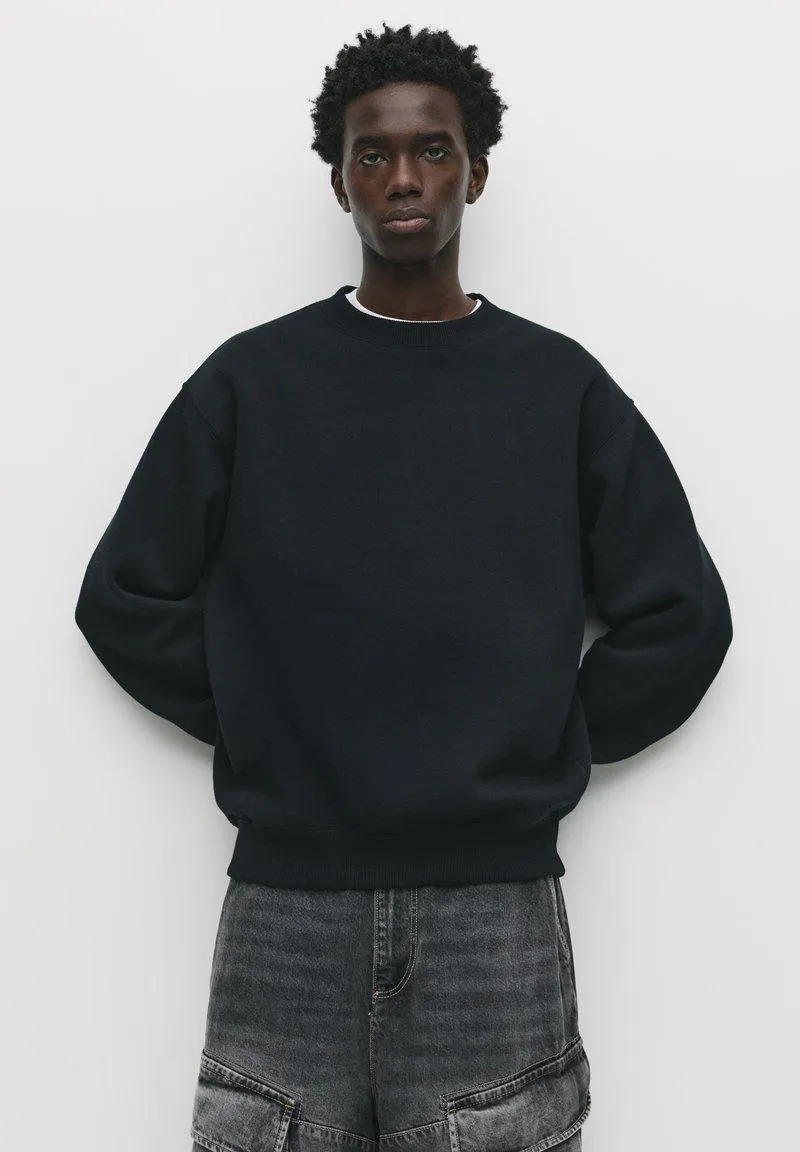 ROUND NECK - Sweatshirt - black