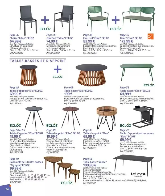 BARBEUC, SIESTE, PÉTANQUE PLACE À LA DÉTENTE du 27 février au 23 juin 2025 - Catalogue page 93