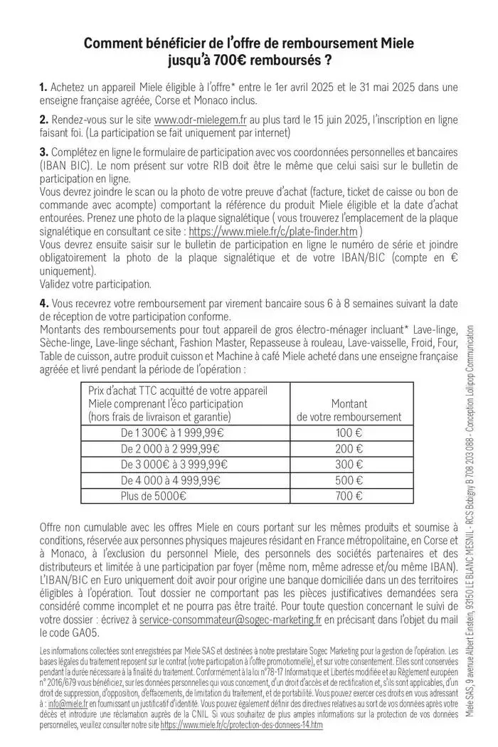 Jusqu'à 700€ remboursés du 1 avril au 31 mai 2025 - Catalogue page 2