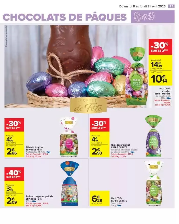 JOYEUSES PÂQUES & MEILLEURS PRIX du 8 avril au 21 avril 2025 - Catalogue page 25
