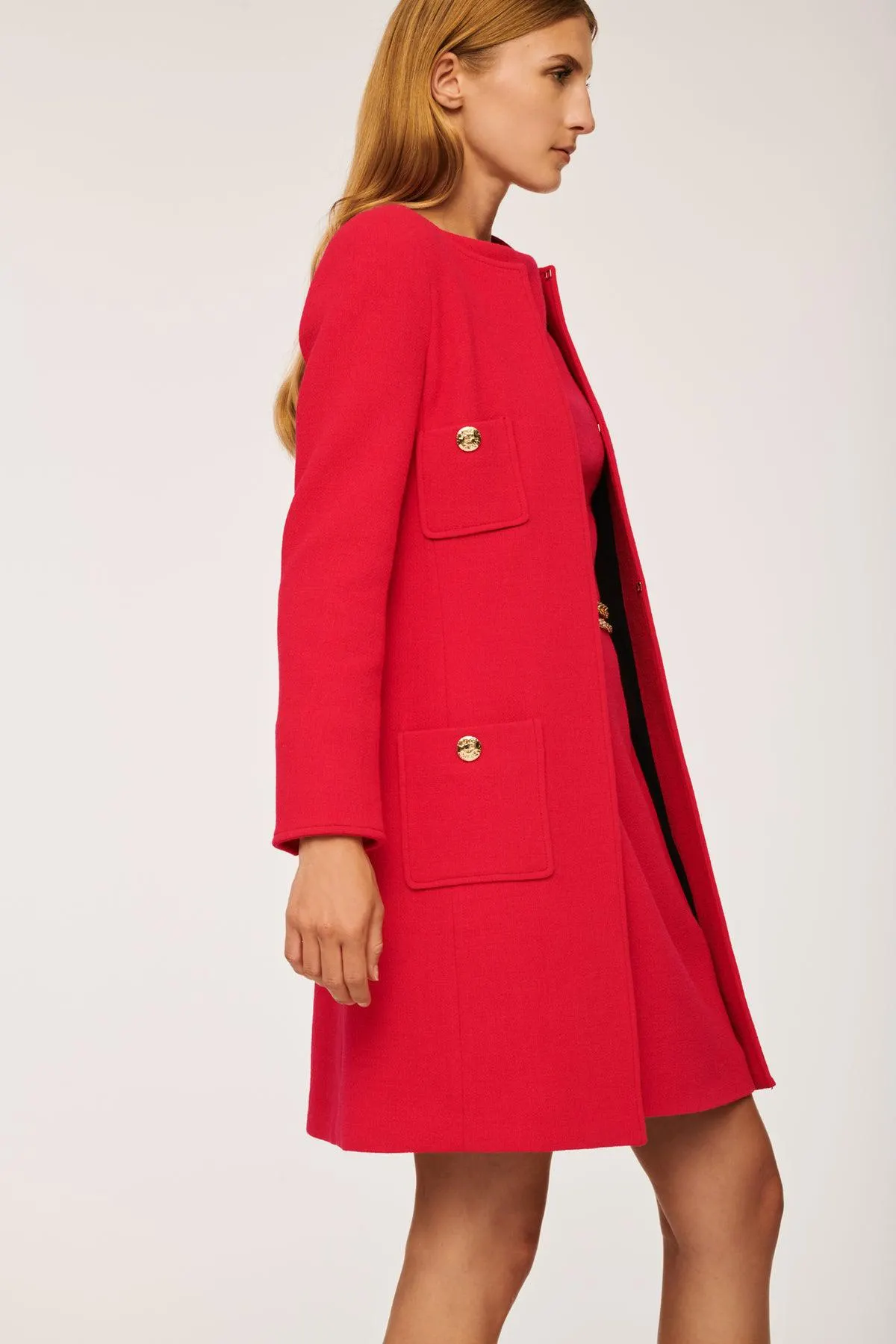 Manteau en crêpe de laine