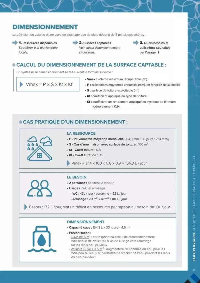 ASSAINISSEMENT NON COLLECTIF ET GESTION DES EAUX PLUVIALES du 4 mars au 31 décembre 2025 - Catalogue page 53