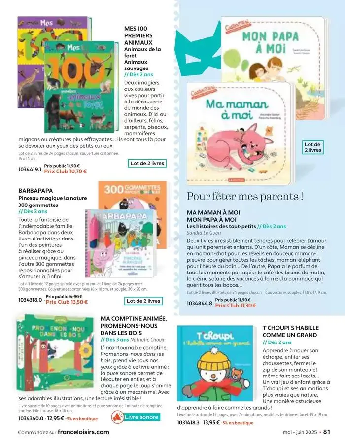 Mai - Juin 2025 du 30 avril au 30 juin 2025 - Catalogue page 81