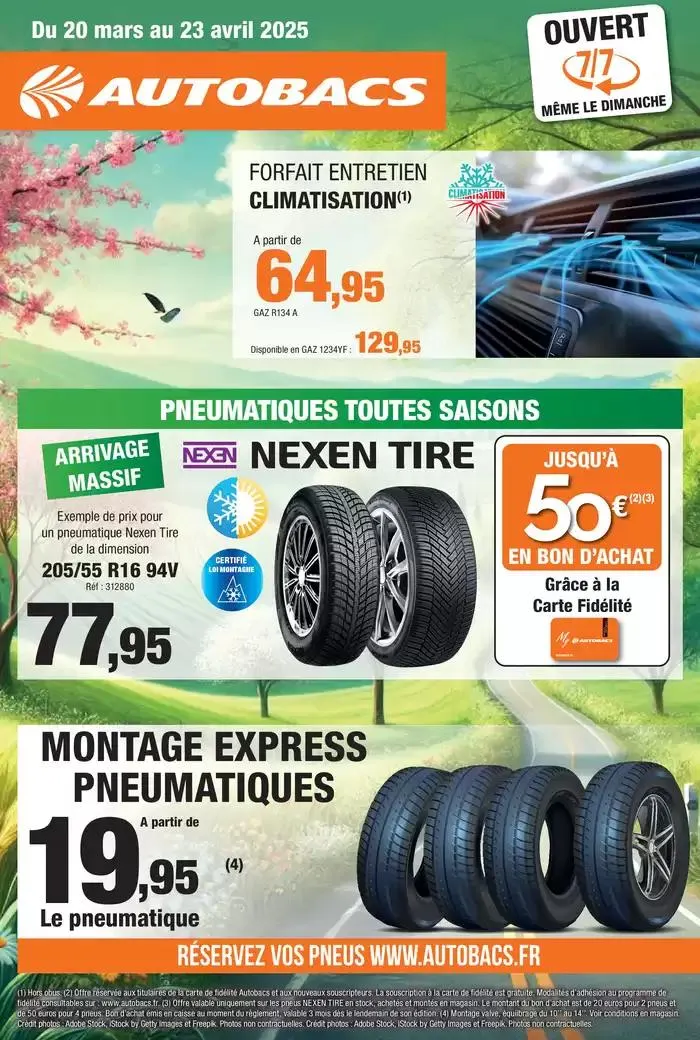 PNEUMATIQUES TOUTES SAISONS du 20 mars au 23 avril 2025 - Catalogue page 1