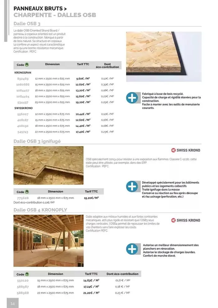 BOIS PANNEAUX 2025 2026 du 30 avril au 31 décembre 2026 - Catalogue page 14