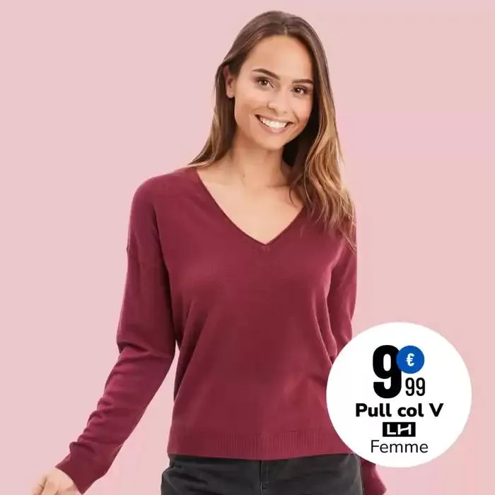 Notre sélection de pulls femme à partir de 9,99€ : confortables, tendances et parfaits pour affronter les journées fraîches de janvier. - 1