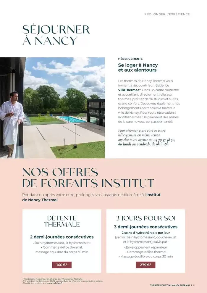 Brochure établissement Nancy Thermal 2025 du 31 mars au 29 novembre 2025 - Catalogue page 11
