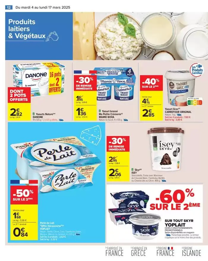PRODUITS LAITIERS & VÉGÉTAUX du 4 mars au 17 mars 2025 - Catalogue page 14
