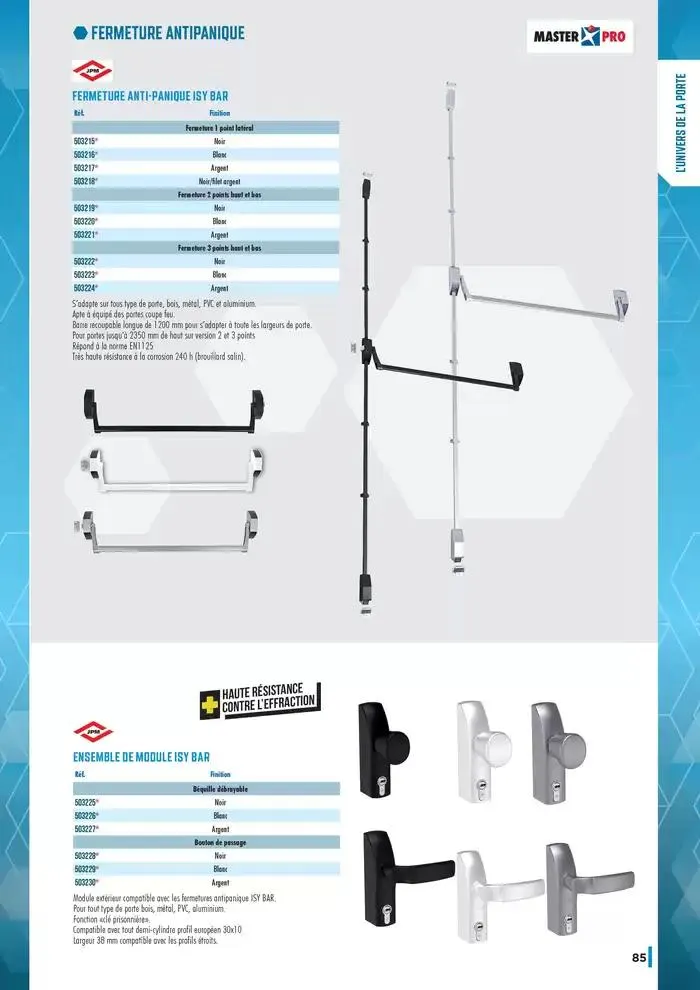 Guide Quincaillerie Serrurerie 2025 - 2026 du 1 avril au 1 avril 2026 - Catalogue page 87