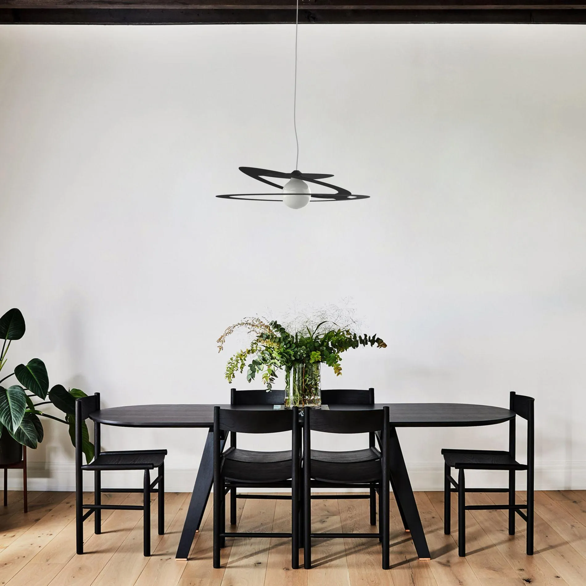 Suspension DILATE (D60cm) en métal noir