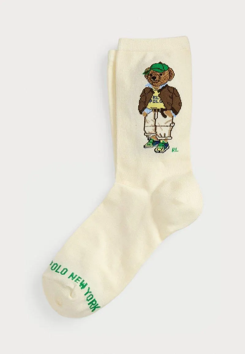 POLO BEAR COTTON-BLEND CREW SOCKS - Chaussettes - ivory