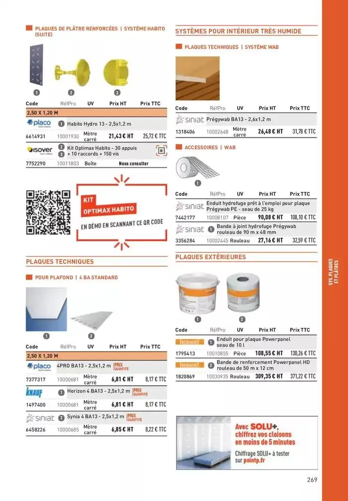 Matériaux 2025 du 1 janvier au 31 décembre 2025 - Catalogue page 269