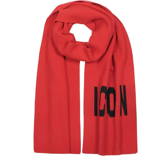 Echarpe en Laine avec Logo ICON à Contrastes