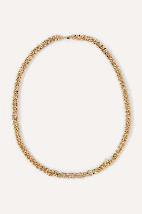 Collier à maillons épais, style branché, fermoir à mousqueton