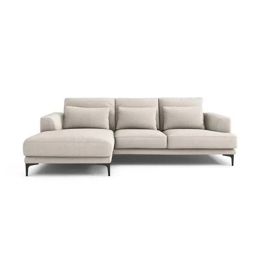 Canapé d'angle texturé viscose lin, Marsile