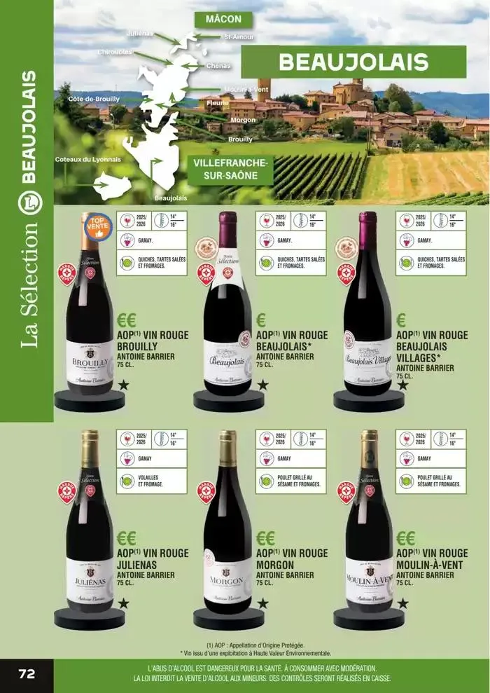 GUIDE DES VINS 2025 2026 du 27 février au 31 janvier 2027 - Catalogue page 72