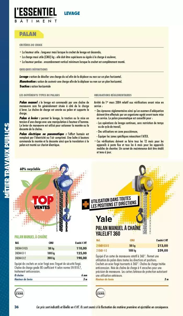 Essentiel Batiment 2025 du 3 janvier au 31 décembre 2025 - Catalogue page 38