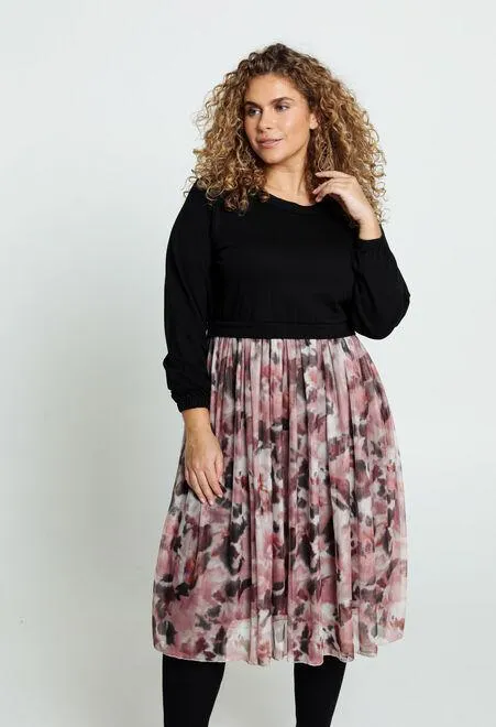 Robe 2 en 1 haut maille bas résille