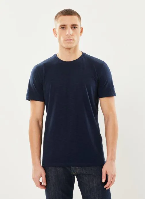 Selected Homme T-shirt - SLHASPEN SLUB SS O-NECK TEE NOOS Bleu