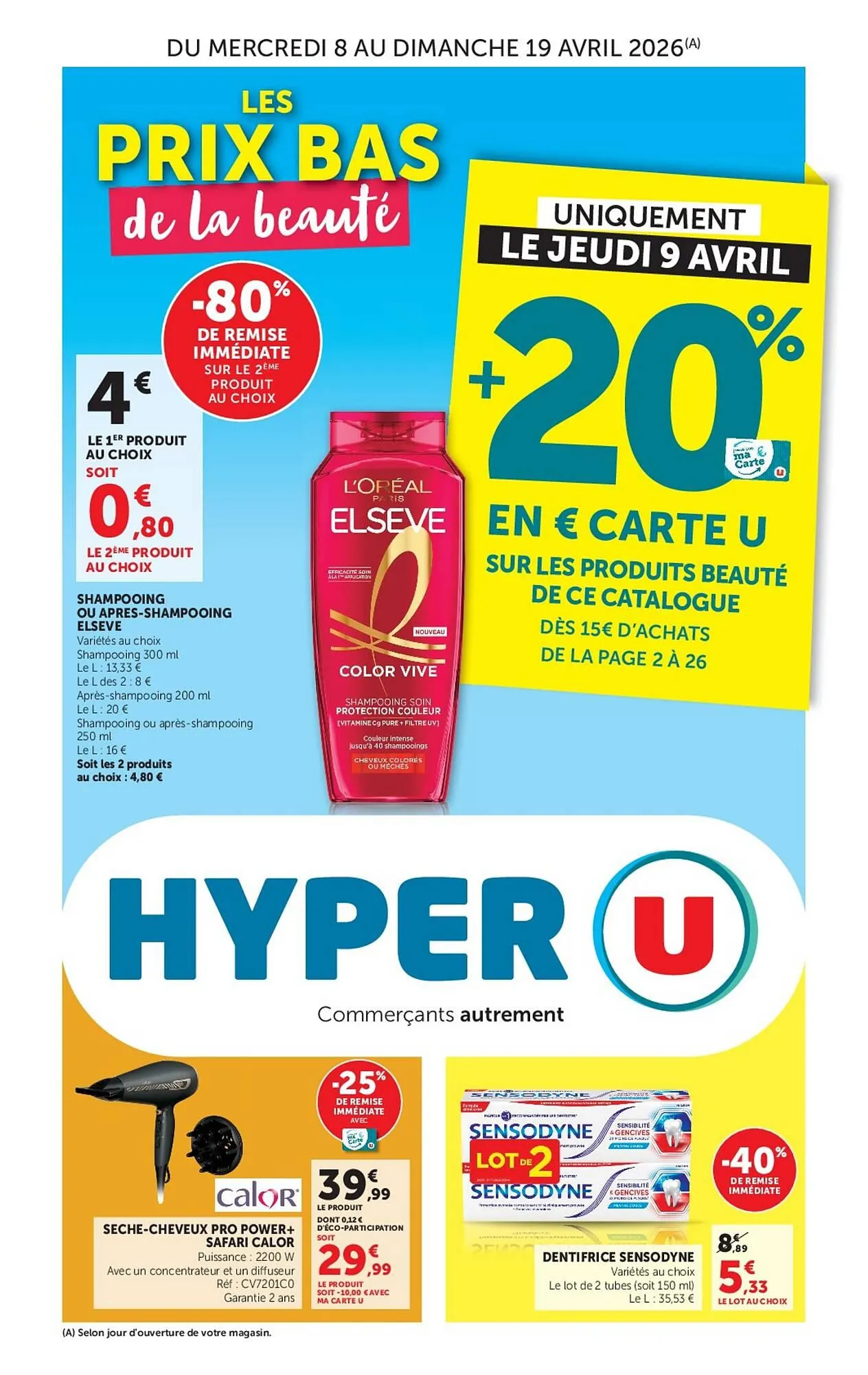 Catalogue Hyper U du 8 avril au 19 avril 2026 - Catalogue page 1