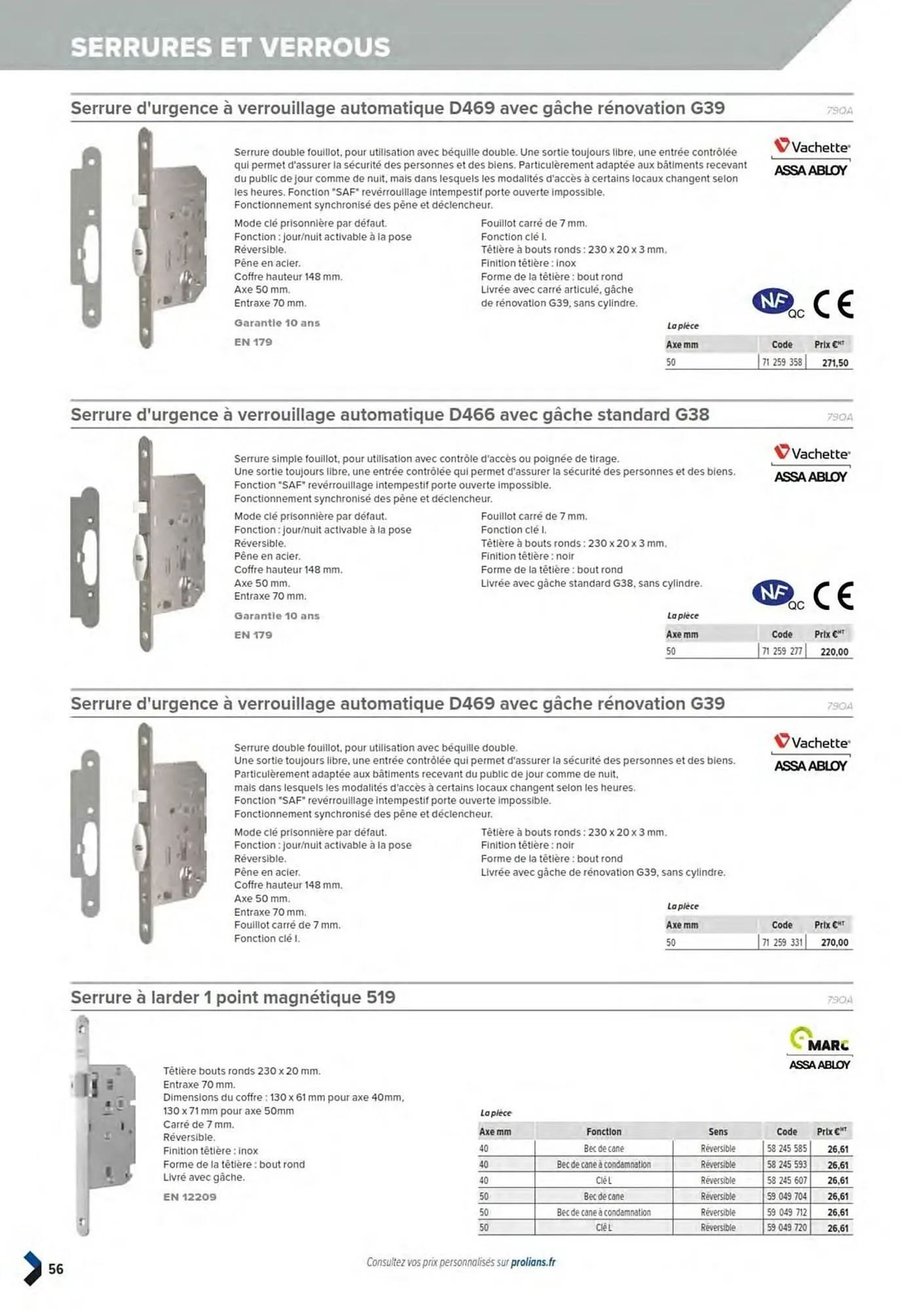 Catalogue Prolians du 11 mars au 31 décembre 2025 - Catalogue page 58