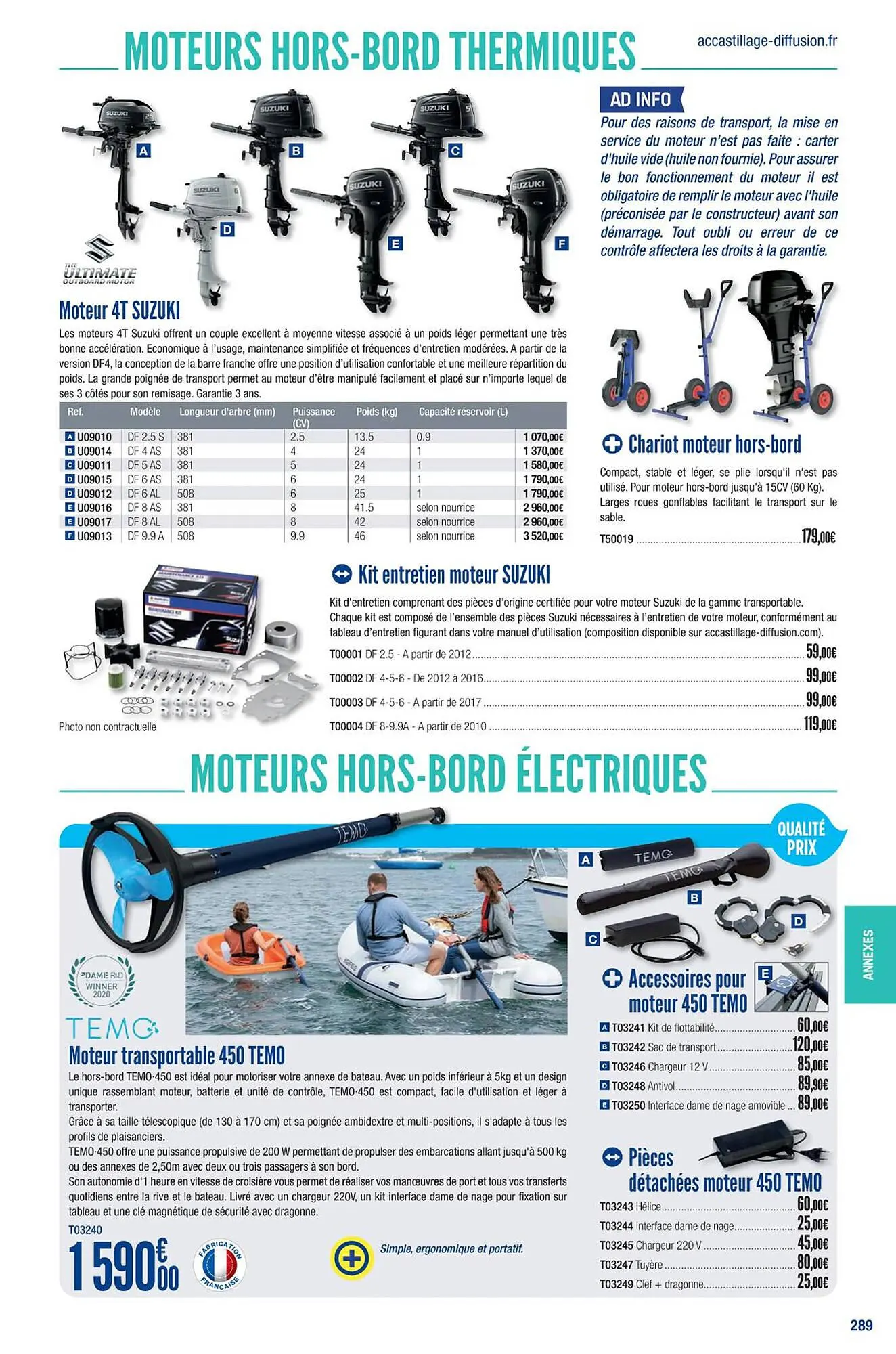 Catalogue Accastillage Diffusion du 1 mars au 31 décembre 2023 - Catalogue page 291