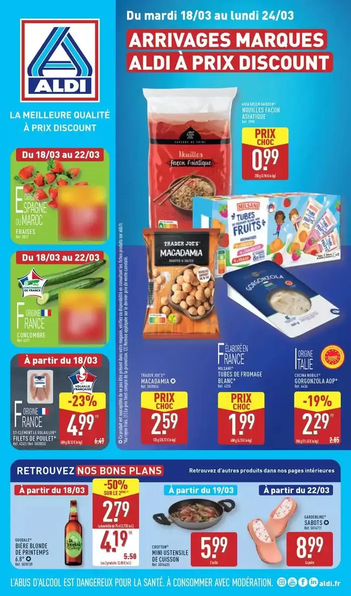 Arrivages marques Aldi à prix discount du 18 mars au 24 mars 2025 - Catalogue page 1