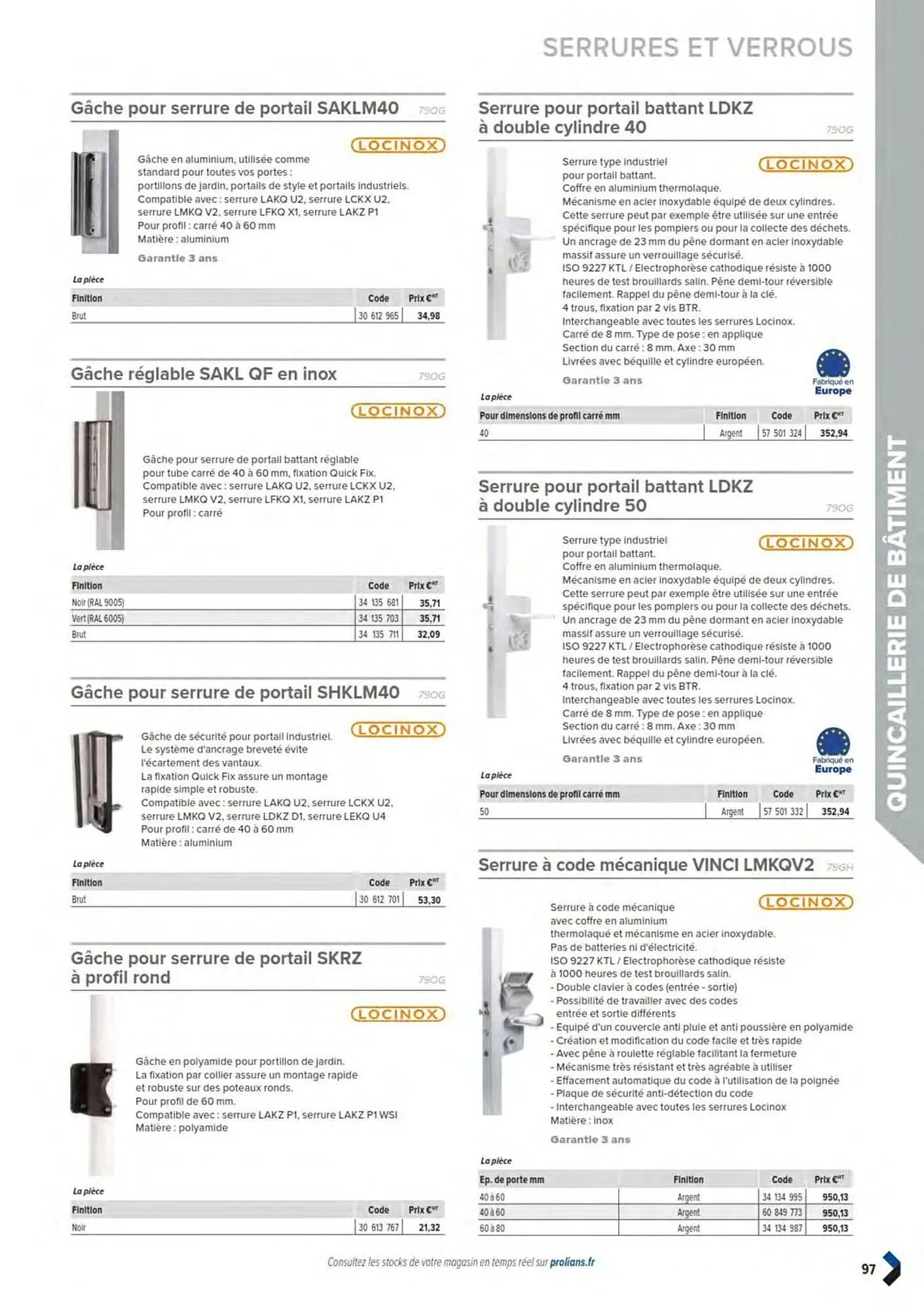 Catalogue Prolians du 11 mars au 31 décembre 2025 - Catalogue page 99