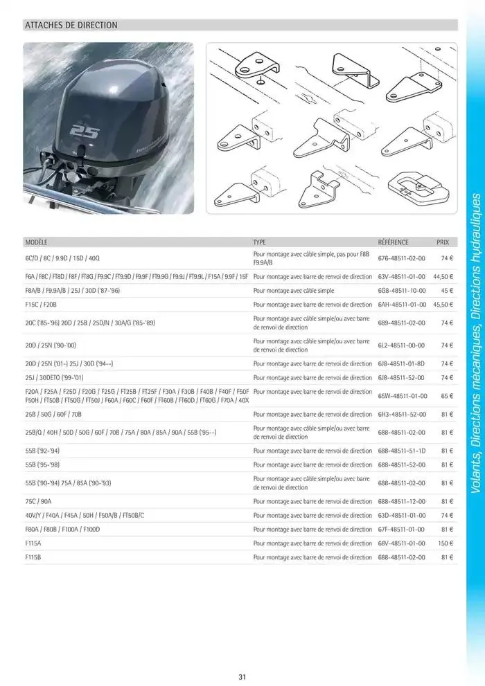 Catalogue Yamaha Marine - Accessoires Marine 2025 du 1 mars au 31 mars 2025 - Catalogue page 31