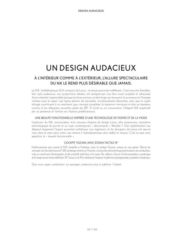 Lexus NX du 27 mars au 27 mars 2026 - Catalogue page 4