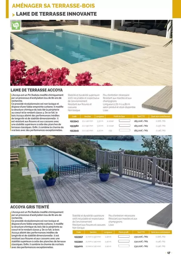 Aménagements Extérieurs 2025 du 26 mars au 31 décembre 2025 - Catalogue page 17