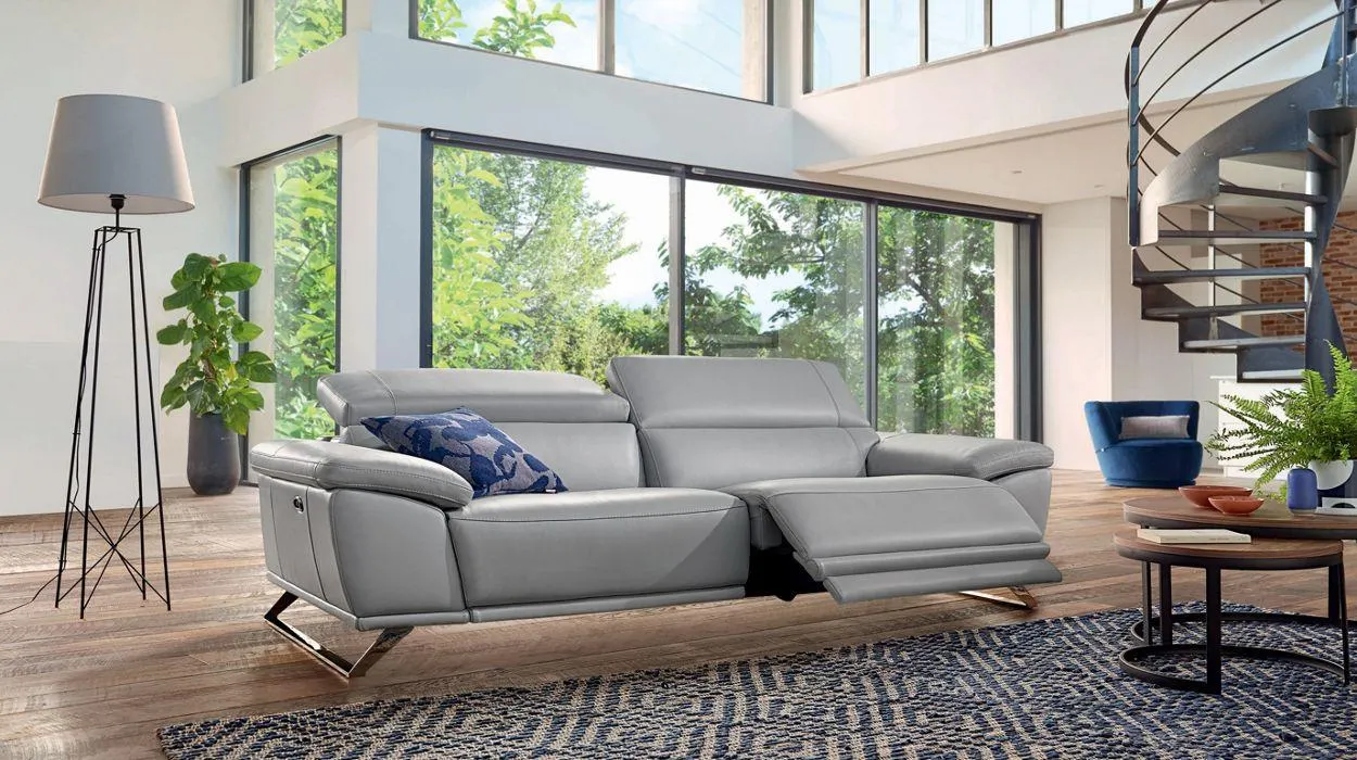 PORTFOLIO CUIR Canapé 3 places relaxation 100% cuir