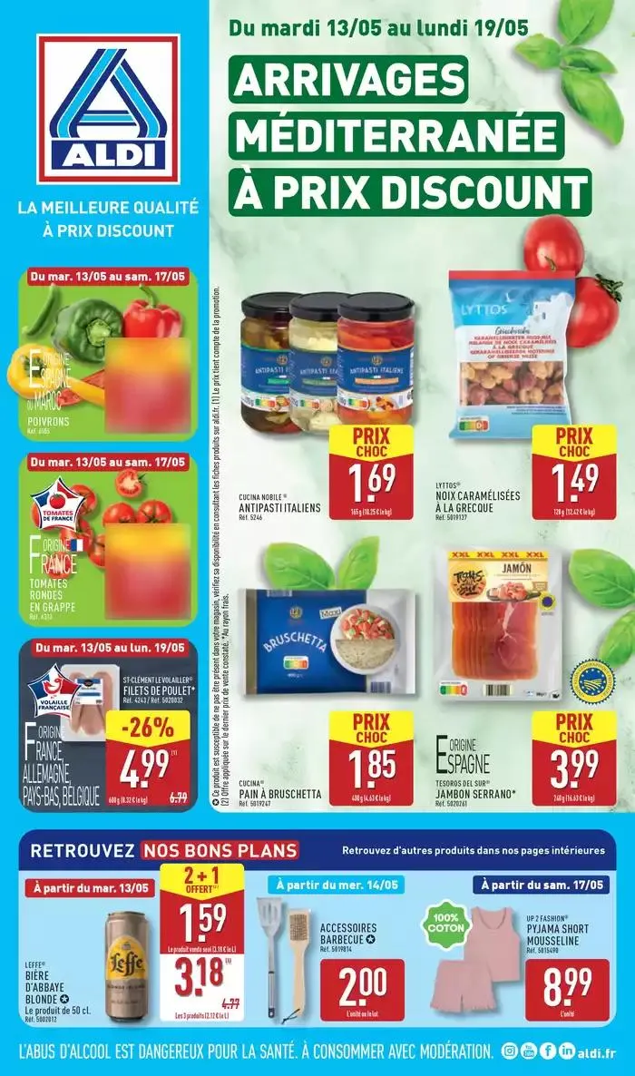 ARRIVAGES MÉDITERRANÉE À PRIX DISCOUNT du 13 mai au 19 mai 2025 - Catalogue page 1