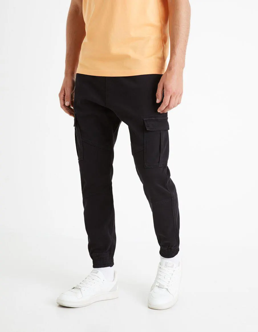 Pantalon cargo slim - noir