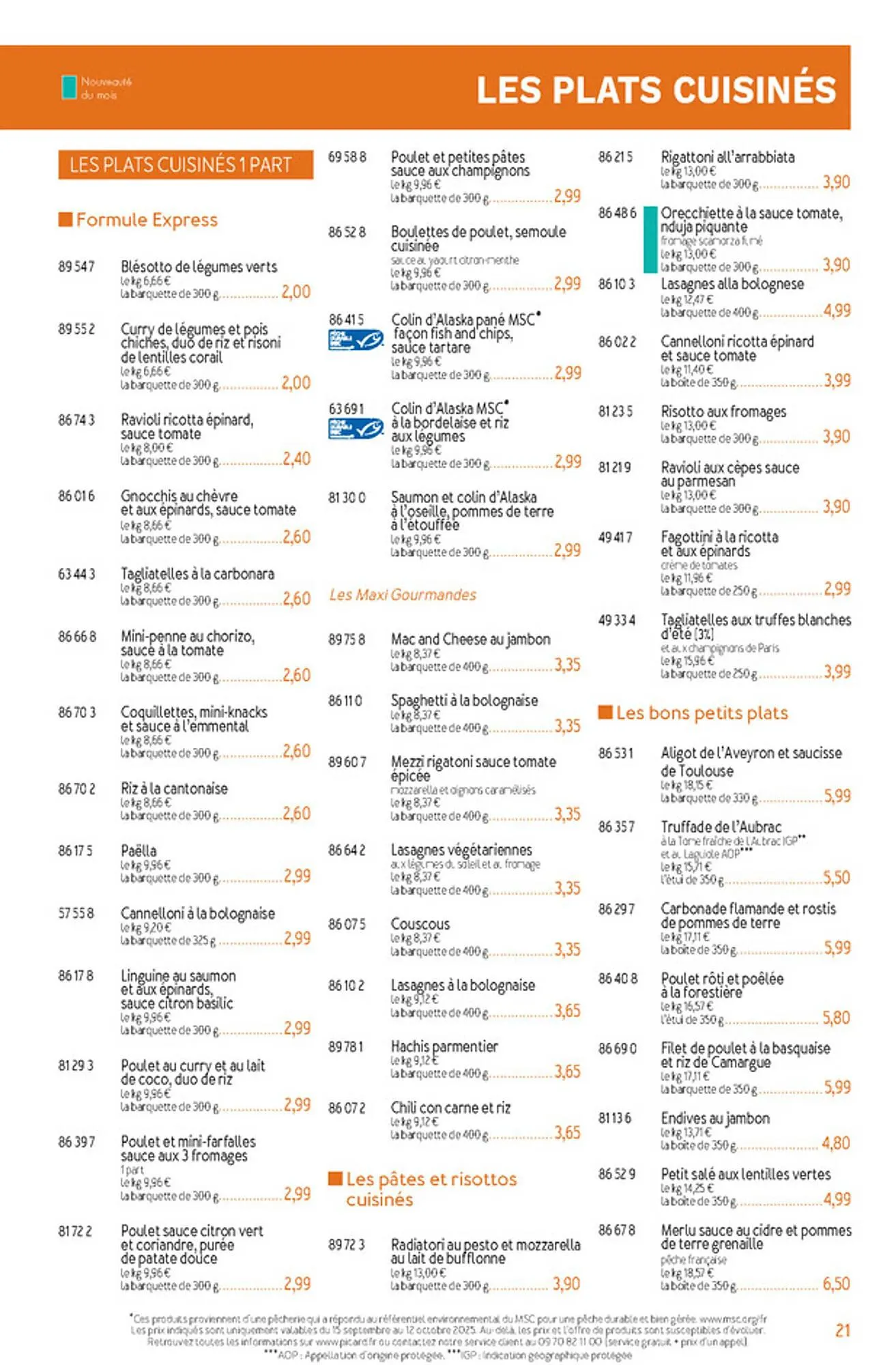 Catalogue Picard du 15 septembre au 16 novembre 2025 - Catalogue page 21