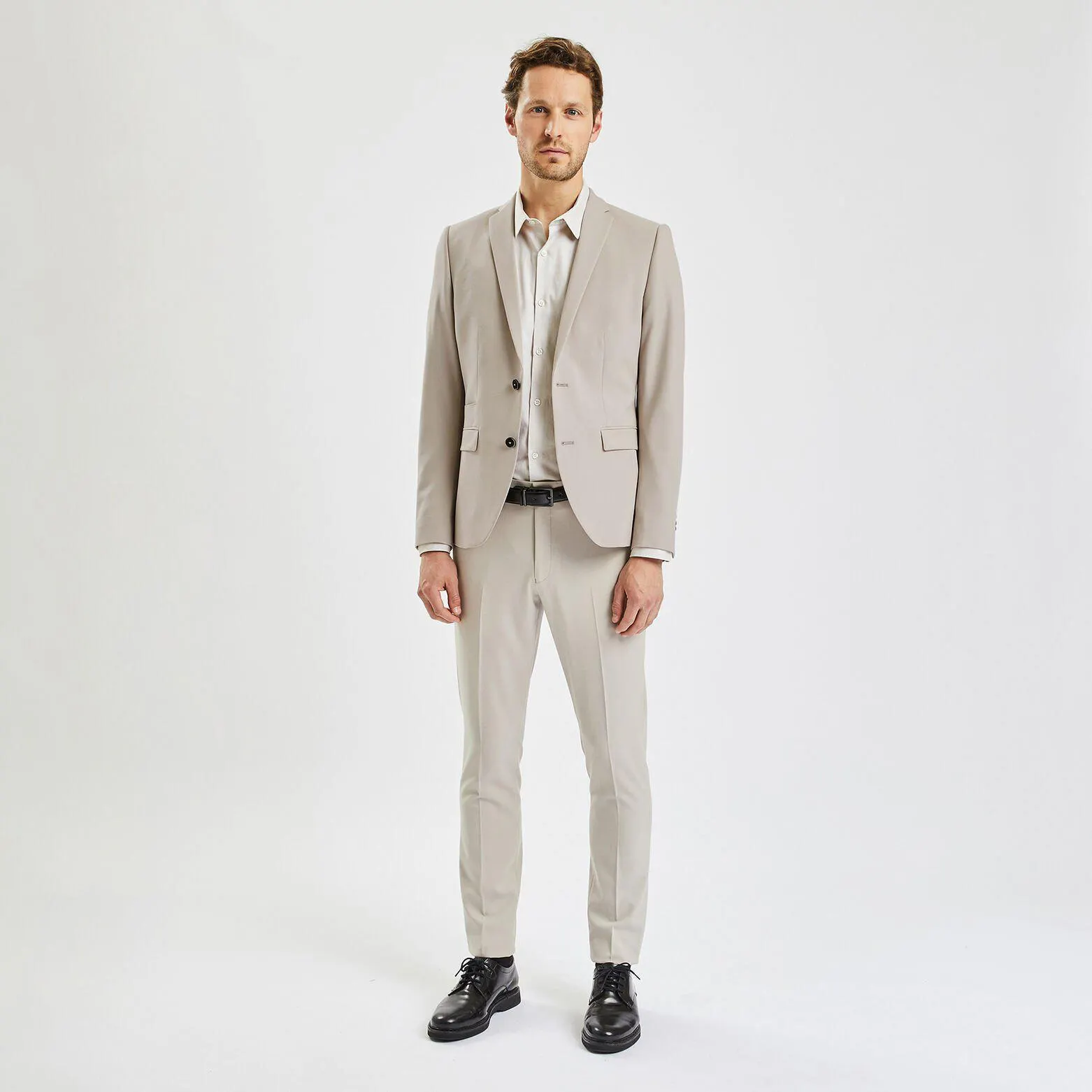 Costume 2 pièces extra-slim bistretch - Beige