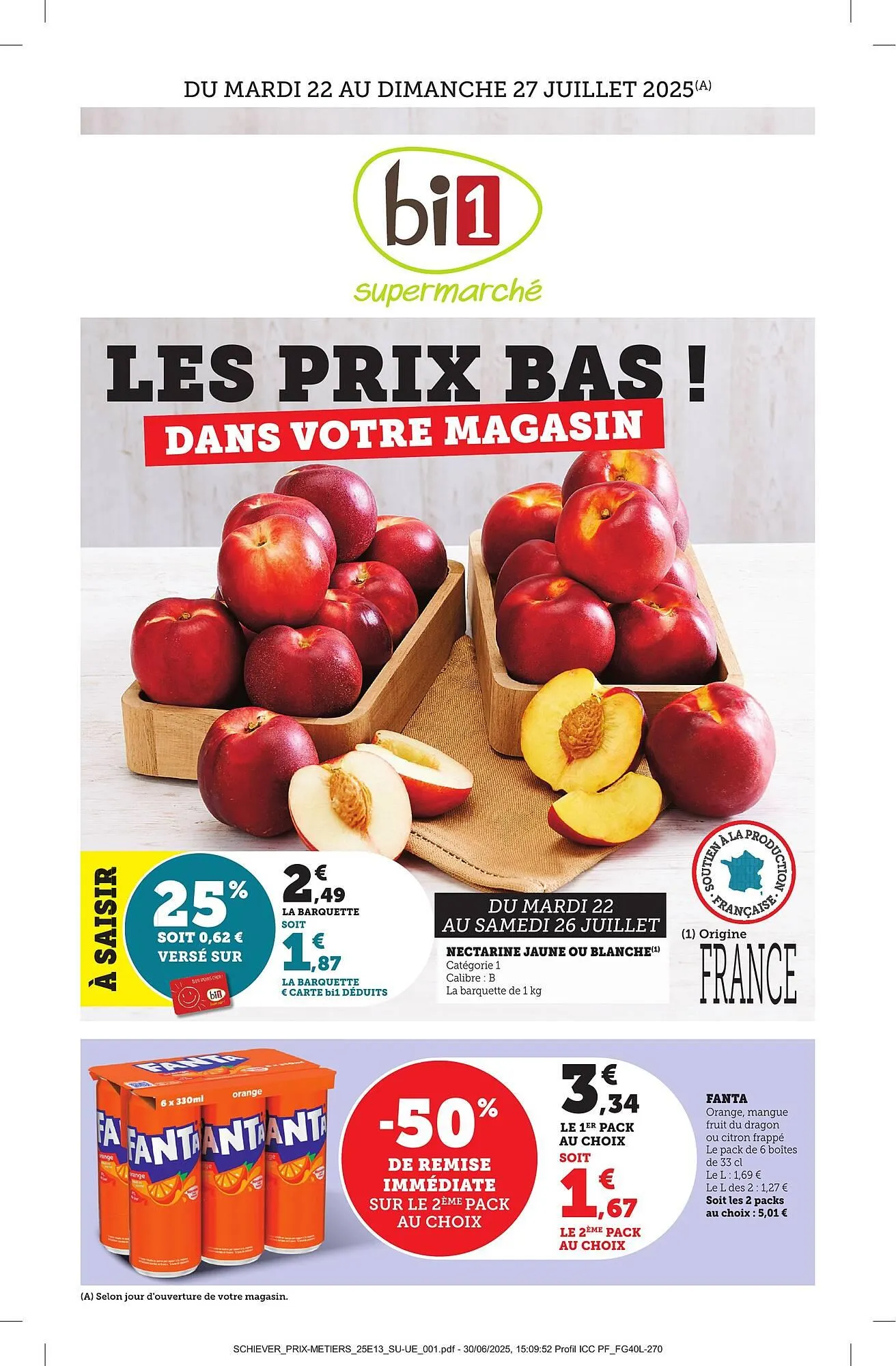 Catalogue Bi1 du 22 juillet au 27 juillet 2025 - Catalogue page 1