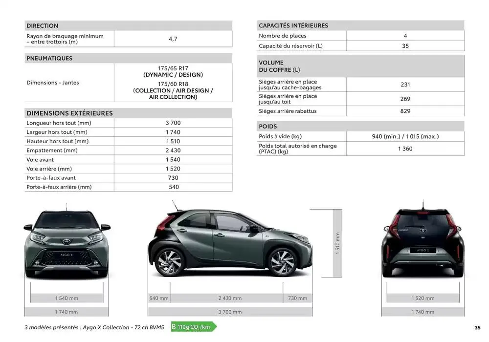 Toyota Aygo X du 1 avril au 1 avril 2026 - Catalogue page 35