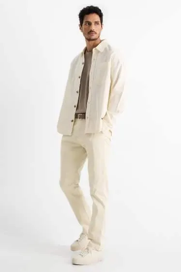 Chinos with belt - regular fit