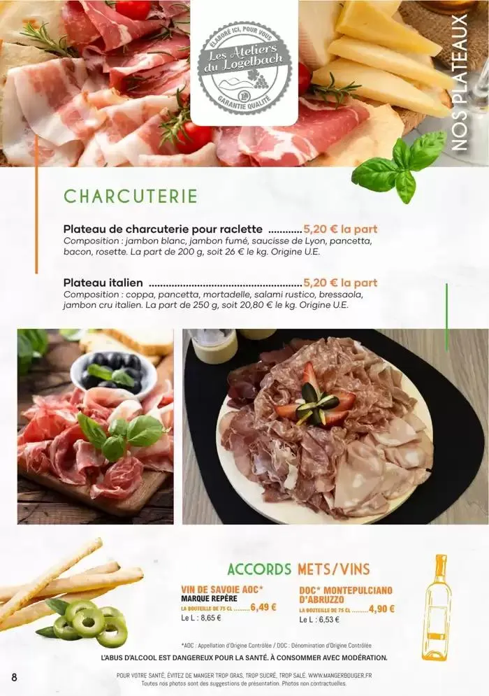 CARTE TRAITEUR 2025 du 31 mars au 31 décembre 2025 - Catalogue page 8