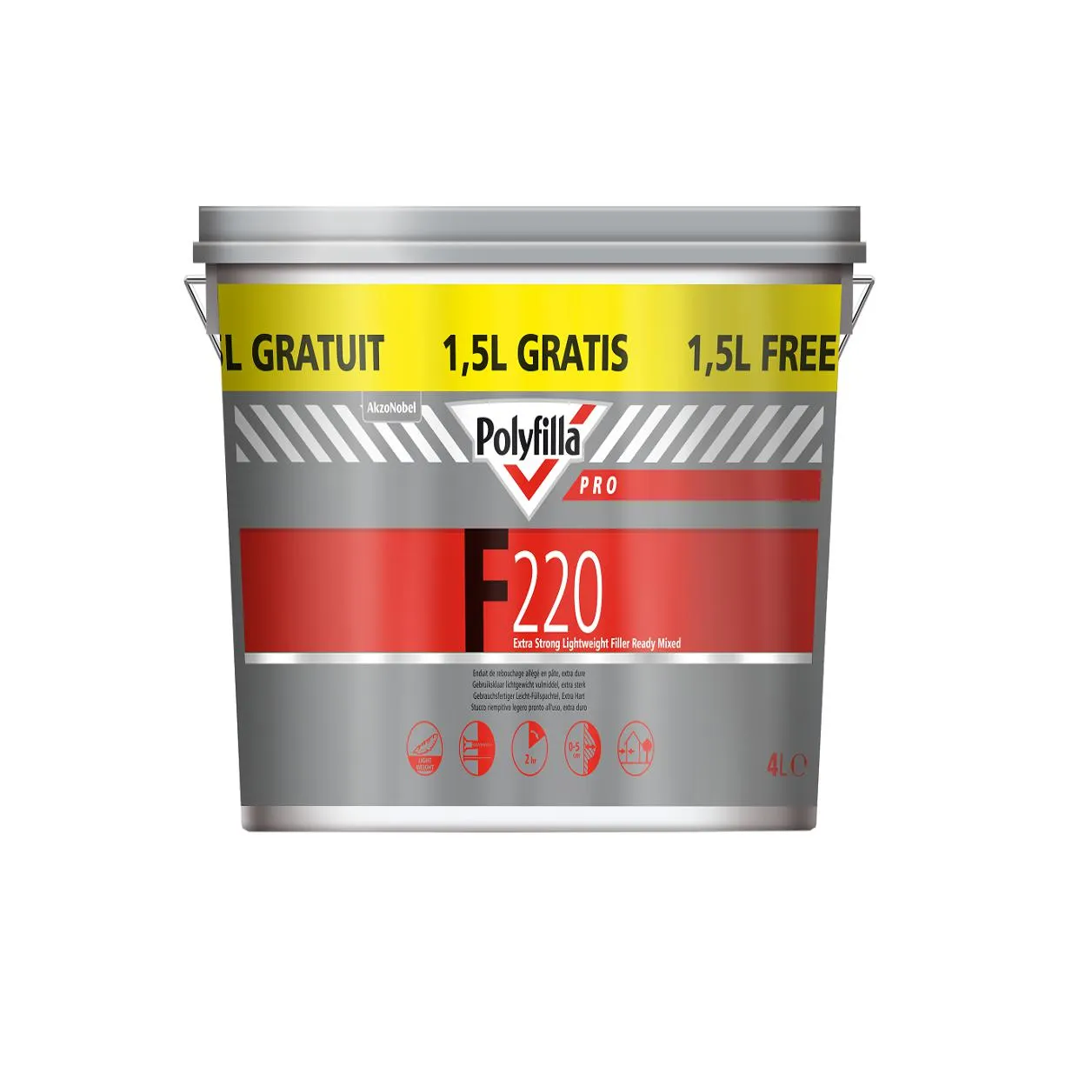 Enduit de rebouchage intérieur en pâte allégée F220