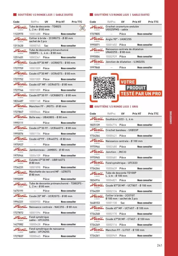 Matériaux 2025 du 1 janvier au 31 décembre 2025 - Catalogue page 241