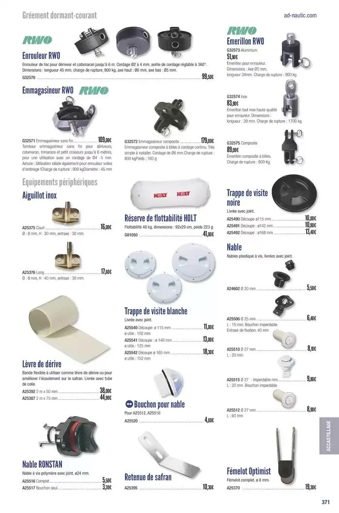 Catalogue Accastillage Diffusion 2025 du 1 janvier au 31 décembre 2025 - Catalogue page 373