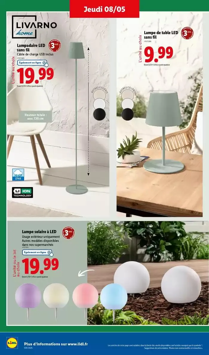 Découvrez des équipements pour vos sorties en plein air et pour embêllir votre jardin ! du 5 mai au 8 mai 2025 - Catalogue page 32