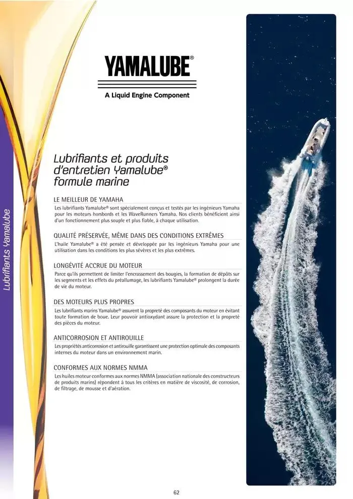 Catalogue Yamaha Marine - Accessoires Marine 2025 du 1 mars au 31 mars 2025 - Catalogue page 62