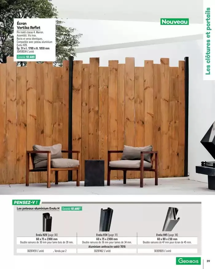 Aménagements Extérieurs 2025 du 1 janvier au 31 décembre 2025 - Catalogue page 39